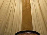 Lot 20 - grote koperen staanlamp hoogte 203 cm - afbeelding 7 van  7