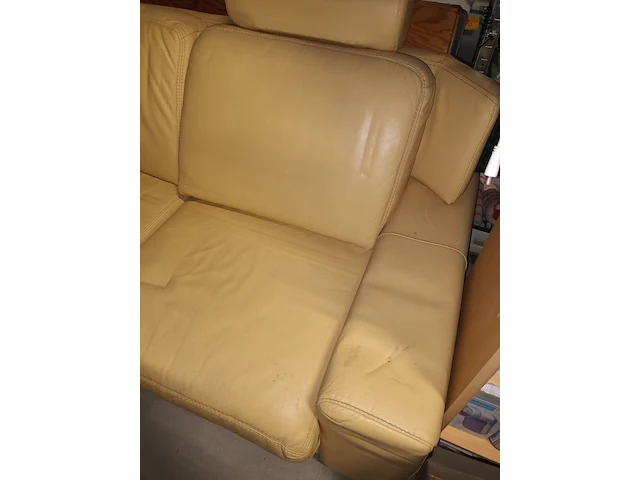 Lot 20 - lederen sofa - afbeelding 3 van  4