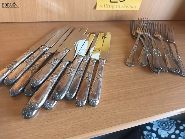 Lot 20 - zilveren bestek. 48 stuks - afbeelding 6 van  6