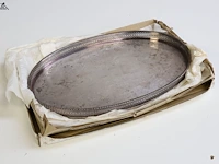 Lot 201 - silverplated koperen dienblad - afbeelding 2 van  5