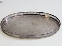 Lot 201 - silverplated koperen dienblad - afbeelding 3 van  5