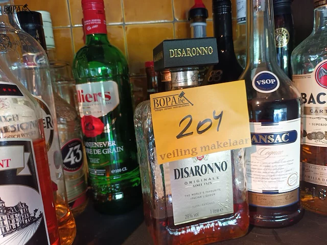 Lot 204 - aangebroken flessen drank. 24 stuks - afbeelding 3 van  4