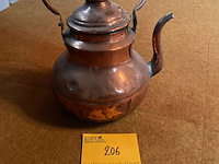 Lot 206 - roodkoperen waterketel - afbeelding 1 van  3