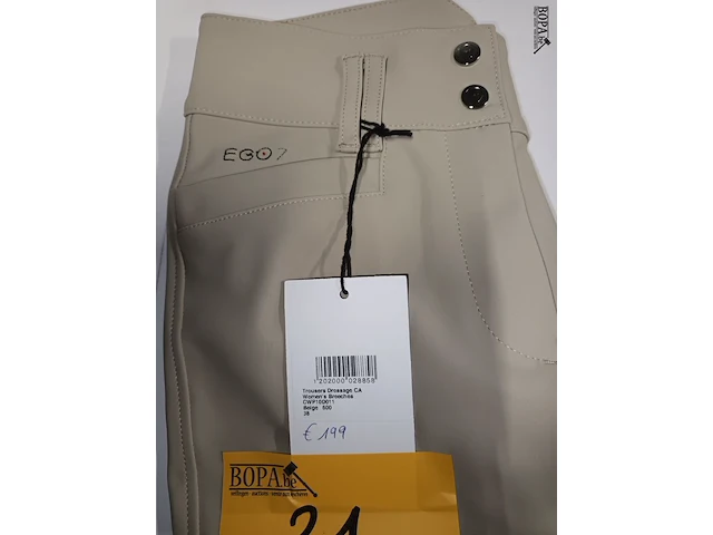 Lot 21 - dressage broek women ego7 beige - afbeelding 2 van  2