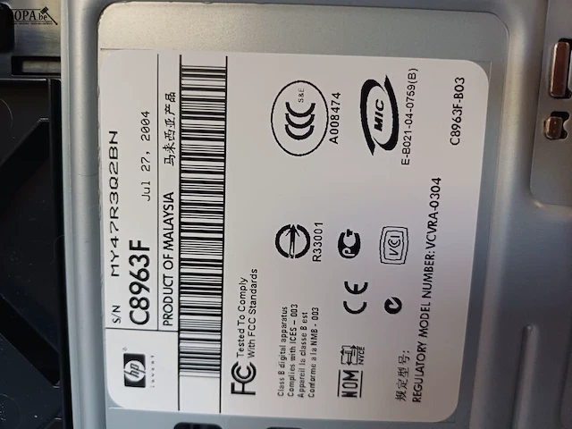 Lot 211 - hp deskjet 6540 - afbeelding 4 van  4