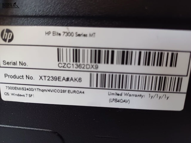 Lot 213 - hp desktop elite - afbeelding 4 van  4