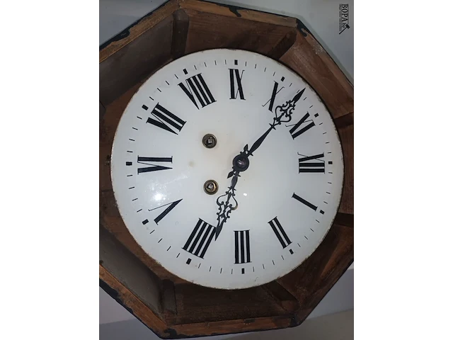 Lot 215 - ronde antiek klok - afbeelding 3 van  4