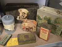 Lot 215 - verschillende decoratieve oud blikken en dozen ong 12 stuks - afbeelding 3 van  3