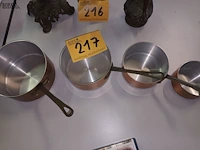 Lot 217 - steelpannen in koper. 4 stuks - afbeelding 4 van  4