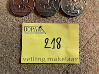 Lot 218 - koperen medailles veekeuringen, 3 stuks - afbeelding 1 van  2