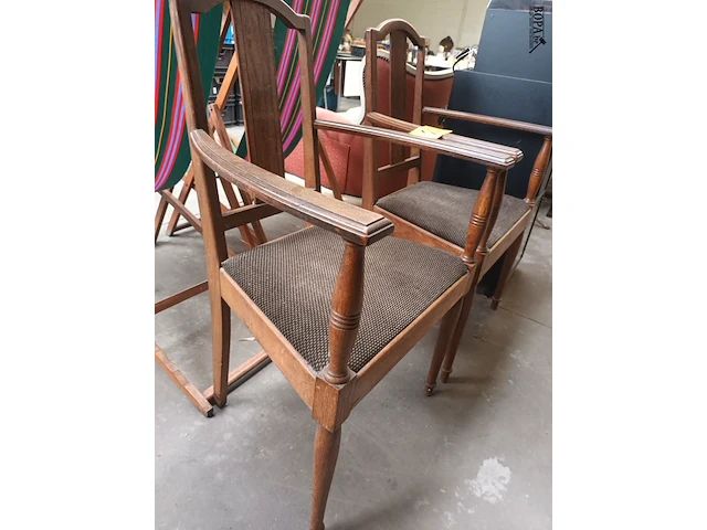 Lot 22 - armstoelen art nouveau. 2 stuks - afbeelding 2 van  4