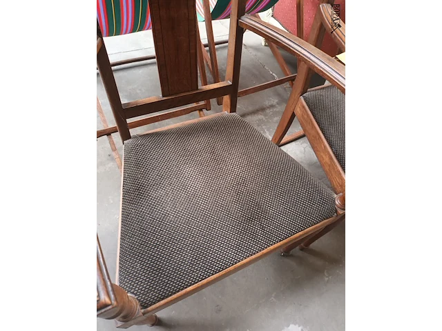 Lot 22 - armstoelen art nouveau. 2 stuks - afbeelding 3 van  4