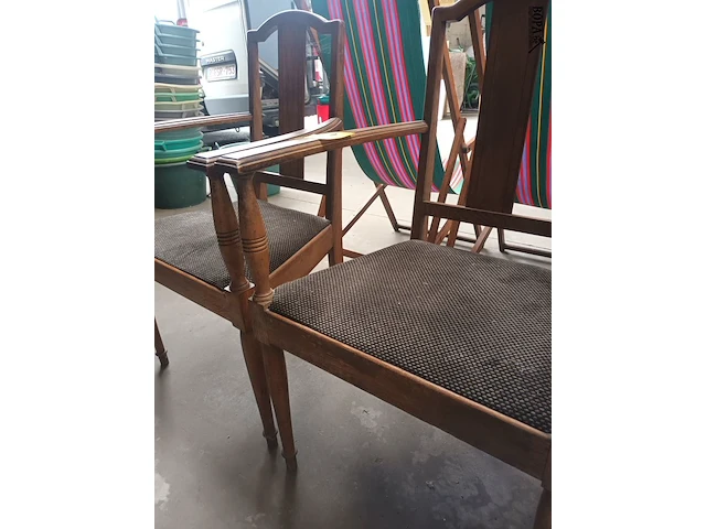 Lot 22 - armstoelen art nouveau. 2 stuks - afbeelding 4 van  4