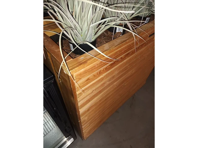 Lot 22 - houten plantenbak. 2 stuks - afbeelding 3 van  4