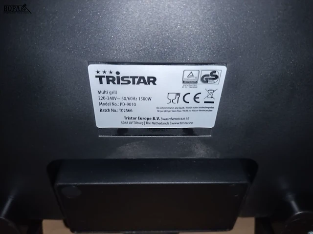 Lot 22 - multi grill tristar - afbeelding 3 van  3