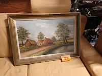 Lot 22 - schilderij hoeve - afbeelding 1 van  3