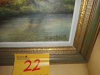 Lot 22 - schilderij hoeve - afbeelding 2 van  3