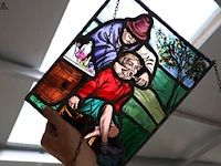 Lot 220 - glas in lood “tandarts” - afbeelding 1 van  3