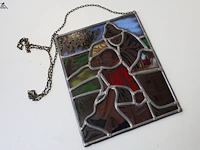 Lot 220 - glas in lood “tandarts” - afbeelding 3 van  3