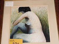 Lot 221 - tekening naakt get. allemeersch