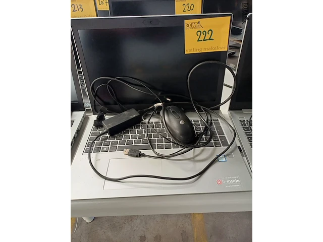 Lot 222 - hp laptop, lader, muis (h) - afbeelding 1 van  6