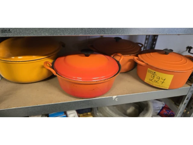 Lot 227 - creuset kookpotten 4 stuks - afbeelding 1 van  9