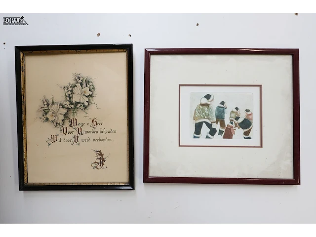 Lot 229 - 2 kaders - afbeelding 1 van  3