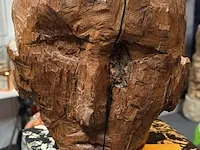 Lot 23 - gesculpteerd houten hoofd - afbeelding 1 van  3