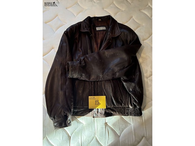 Lot 23 - lederen bruin herenblouson maat 56 - afbeelding 1 van  5
