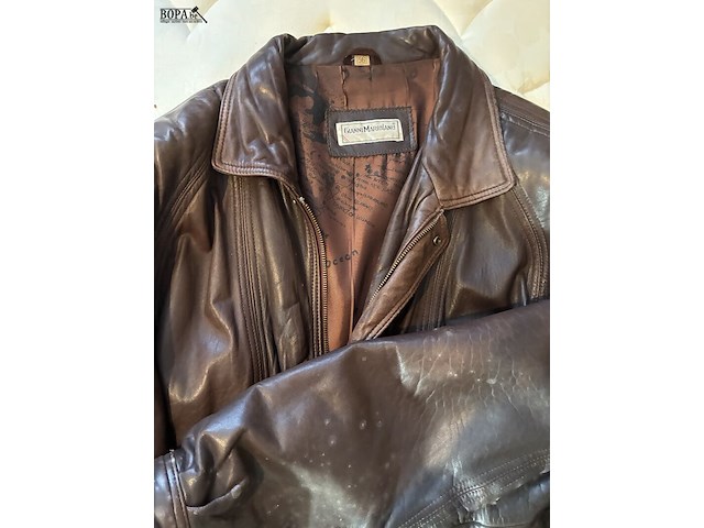 Lot 23 - lederen bruin herenblouson maat 56 - afbeelding 3 van  5