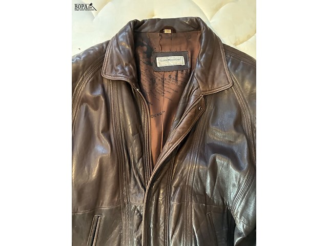 Lot 23 - lederen bruin herenblouson maat 56 - afbeelding 4 van  5