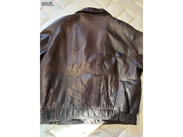 Lot 23 - lederen bruin herenblouson maat 56 - afbeelding 5 van  5