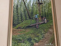 Lot 23 - schilderij hoppe oogst - afbeelding 1 van  3
