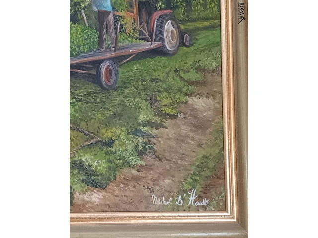 Lot 23 - schilderij hoppe oogst - afbeelding 3 van  3