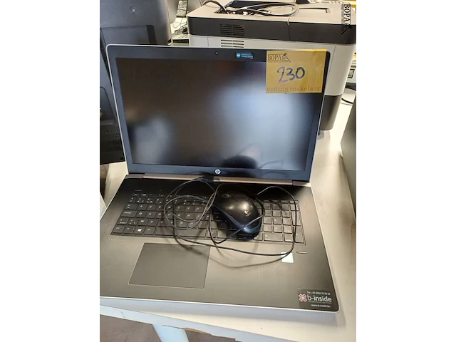 Lot 230 - hp laptop, muis (h) - afbeelding 1 van  4