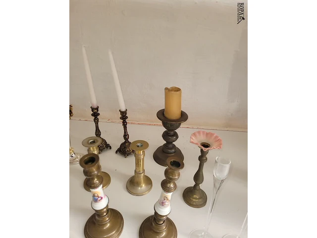 Lot 237 - grote partij diverse kandelaars 20 ex. - afbeelding 5 van  7