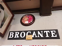 Lot 237 - klok en bord brocante - afbeelding 1 van  3
