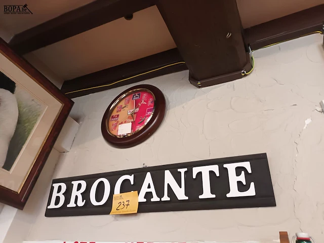 Lot 237 - klok en bord brocante - afbeelding 3 van  3