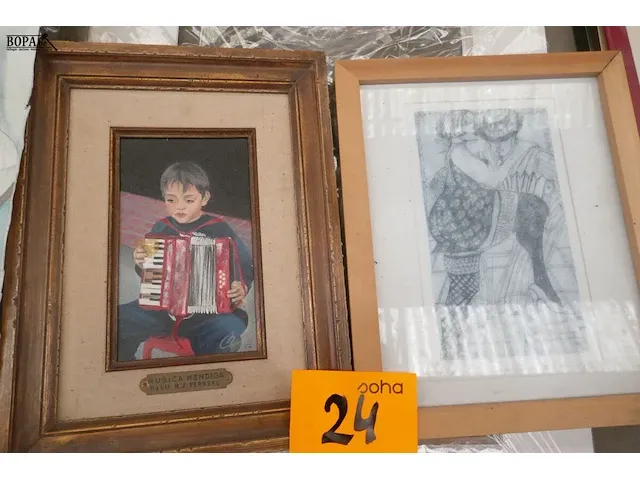 Lot 24 - diverse tekeningen - afbeelding 2 van  4