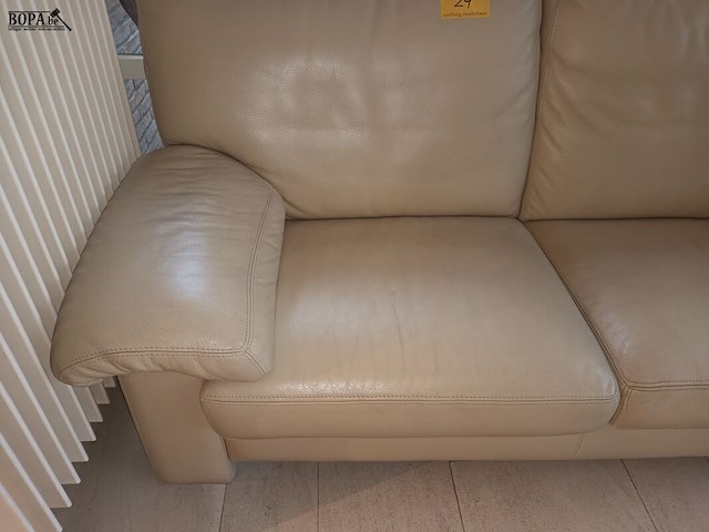 Lot 24 - lederen sofa - afbeelding 3 van  4