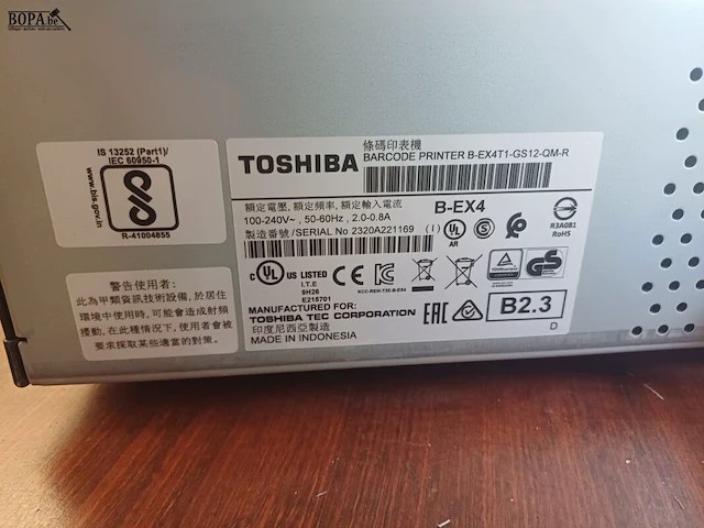 Lot 24 - toshiba barcode labelprinter - afbeelding 4 van  5