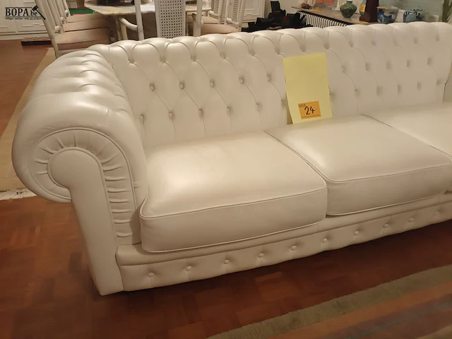 Lot 24 - zetel chesterfield style - afbeelding 2 van  7