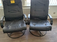 Lot 242 - lederen relax zetel. 2 stuks - afbeelding 1 van  4