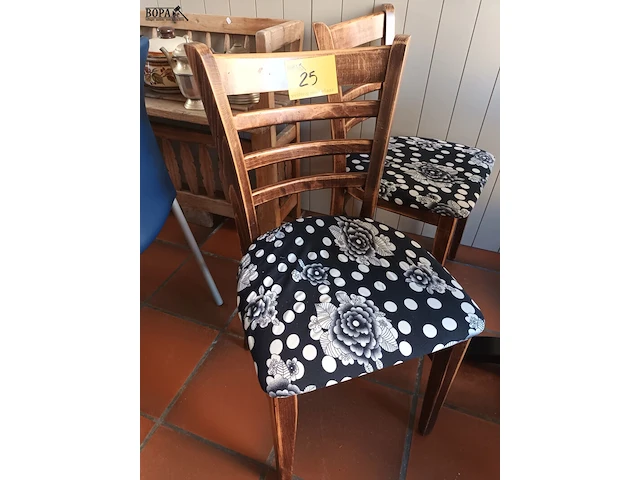 Lot 25 - antieke café stoelen. 6 stuks - afbeelding 1 van  4