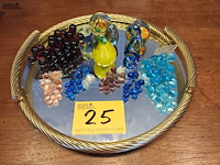 Lot 25 - plateau met decoratie in glas. 12 stuks - afbeelding 1 van  4