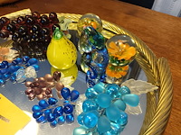 Lot 25 - plateau met decoratie in glas. 12 stuks - afbeelding 3 van  4