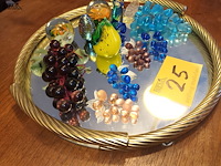 Lot 25 - plateau met decoratie in glas. 12 stuks - afbeelding 4 van  4