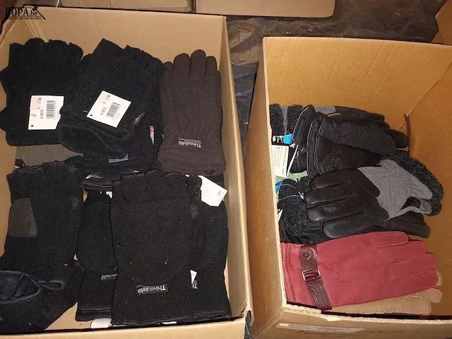 Lot 250 - handschoenen, mutsen en sjaals. 4 dozen - afbeelding 4 van  4