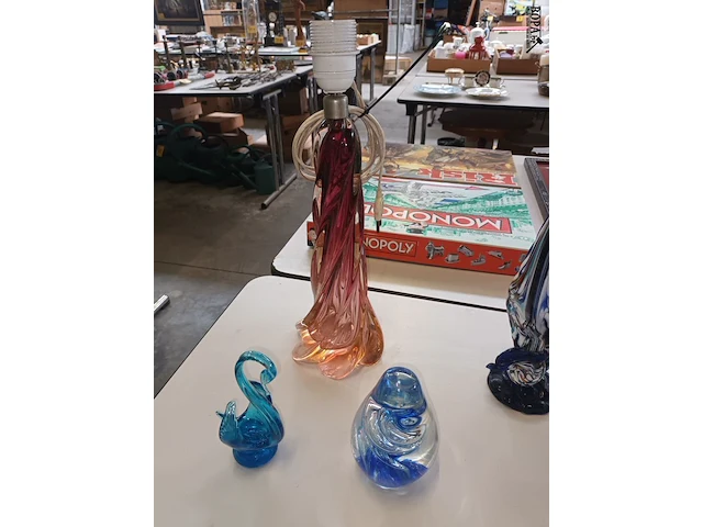 Lot 252 - decoratie in kristal en glas. 13 stuks - afbeelding 2 van  4