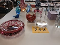 Lot 252 - decoratie in kristal en glas. 13 stuks - afbeelding 4 van  4